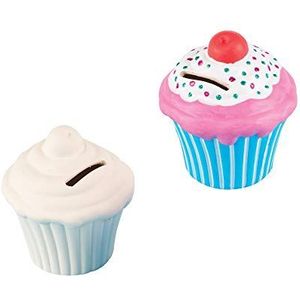 Baker Ross EV5404 keramische spaarpot""Cupcake"" (2 stuks),keramiek.