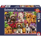 Schmidt Spiele 58973 Honden op de plank, 500 stukjes puzzel