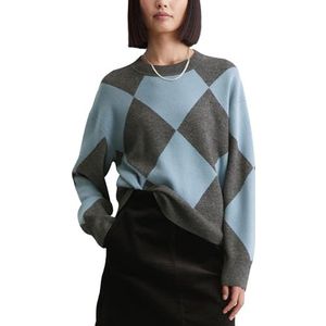 Marc OPolo Denim - Gebreide Trui - Medium Blue - Losse Pasvorm