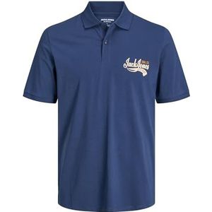 JACK & JONES JUNIOR T-shirt JJELOGO van Biologisch Katoen Blauw