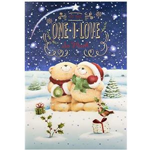 Hallmark Kerstkaart, One I Love Kerstkaart, Lenticular 3D Design, Forever Friends, Blauw