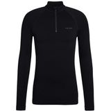 FALKE - Maximum Warm High Zip Neck - T-shirt - Zwart - Lange Mouwen - Technisch