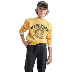 DeFacto Sweatshirt voor jongens, geel, 4-5 Jaar