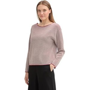 TOM TAILOR Damestrui, 37585 - Deep Red Bubble Structuur, XL