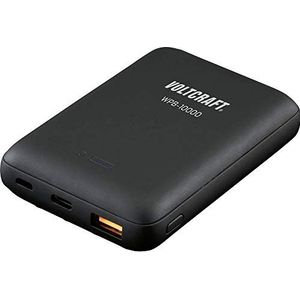 VOLTCRAFT VC-11015280 Wireless powerbank 10000 mAh Power Delivery, Fast Charge LiPo Zwart