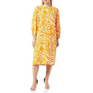 Seidensticker Dames regular fit blousejurk lange mouwen jurk, oranje, 42, oranje, 42