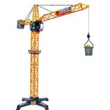 Dickie Toys - Giant Crane, elektrische speelgoedkraan, afstandsbediening, voor kinderen vanaf 3 jaar, 100 cm hoog, met lasthaken, kabellier, emmer en schep