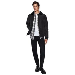 Trendyol Man Regular fit Basic Woven Jacket, Zwart, L, Zwart, L