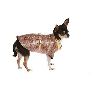 Trilly Tutti Brilli Britney mantel van kunstleer met strik, strass, M - 1 product