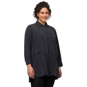 Ulla Popken - Damesblouse - Grijs - Lyocell