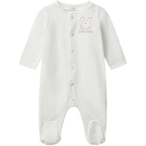 United Colors of Benetton Romper, 3DKEAT017, overall voor kinderen, wit, maat 74, Wit, 74 cm
