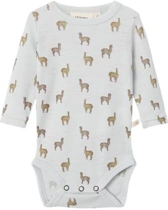 Merinowol - Romper - Lange Mouwen - All-over Print