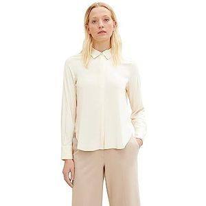 TOM TAILOR Dames Basic blouse 1034821, 28130 - Soft Buttercream, 40