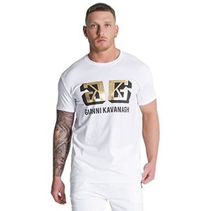 Gianni Kavanagh Wit spiegel-T-shirt, S heren, Regulable, S