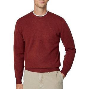 Hackett London Heren lamswol crew trui trui, Rood (Baksteen), S