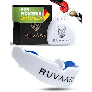 RUVAAK - Premium mondbescherming / gebitsbescherming - eenvoudige aanpassing & meer prestaties | Voor boksen, MMA, hockey, kickboksen, Muay Thai & vechtsport | Sport gebitsbeschermer incl. HygiÃ«ne Box