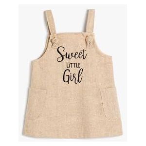 Koton Babygirl Jumper Dress Pocket Detail Geborduurd, geel (158), 12-18 maanden