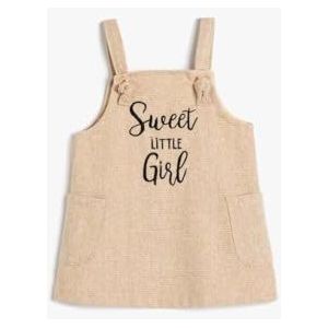 Koton Babygirl Jumper Dress Pocket Detail Geborduurd, geel (158), 12-18 maanden