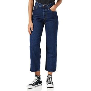 Levi's Ribcage Straight Ankle Jeans dames, Dark Mineral, 24W / 27L