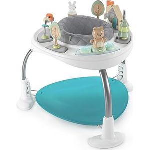 Ingenuity, Spring & Sprout, 2-in-1 activiteitencentrum, First Forest, speelcentrum en speeltafel met springkussens, lichten, geluiden en 11 interactieve activiteiten, vanaf 6 maanden