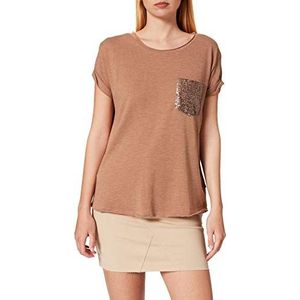 LTB Jeans Dames Fawopo T-shirt, Tigers Eye 11780, XS