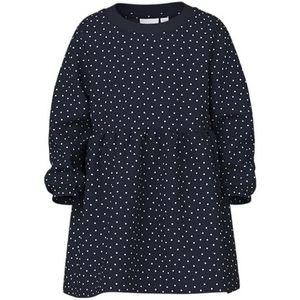 NAME IT Nmfviluba Ls SWE Dress Bru sweatjurk voor meisjes, blauw, 86