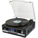 Technaxx 4717 Bluetooth platen/cassettedigitaliserer TX-22+ van LP's en audiocassettes, zwart