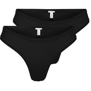 ONLY - ONLPEACHY - Slip - Zwart - 2 Pack - Mid Waist