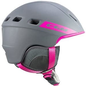 CGM Primo, uniseks skihelm voor volwassenen, grijs roze fluo mat, L (58-61cm)