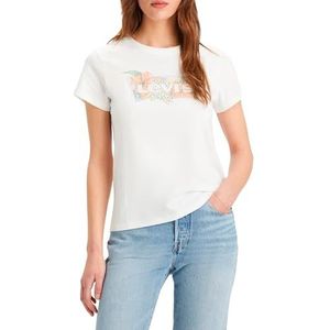 Levi's dames T-shirt The Perfect Tee, hibiscus bw fill bri, XXS