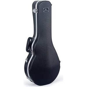 Crossrock ABS gegoten behuizing voor F-stijl mandoline met verwijderbare schouderbanden-zwart (CRA862MFBK)