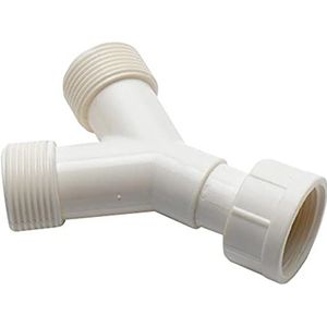 Merriway BH04064 plastic Y-wasmachineaansluiting, wit