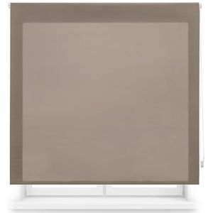 ECOMMERC3 | Transparant rolgordijn op maat, 105 x 175 cm, eenvoudige installatie, stofgrootte 102 x 170 cm, bruin