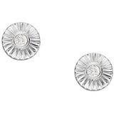 Fossil Oorknopjes voor Dames Sterling Zilveren Texture Circle, JFS00617040
