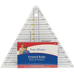 Dritz Fons & Porter piramide liniaal, 1 tot 6 inch, originele versie