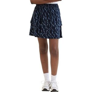 TOM TAILOR DENIM - Rok - Navy - Volantrok - Kort/mini