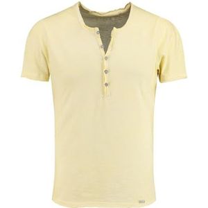 Key Largo - Lemonade Button T-shirt - Pastel Yellow - Heren