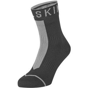 Sealskinz Unisex all-weather waterdichte sokken met hydrostop – enkellang, zwart/grijs, Medium