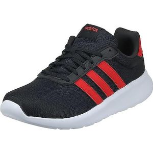 Adidas Lite Racer 3.0 herensneaker, core zwart/better scarlet/ftwr wit, 42 2/3 EU