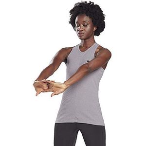Reebok Lm Rib Tank Top zonder mouwen, dames, grijs, L