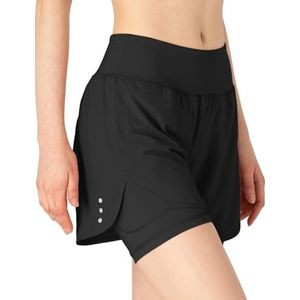 donhobo Sportshorts voor dames, zomer, 2-in-1, korte broek, sneldrogende hardloopshorts, fitness, yoga, joggen, training, sportbroek