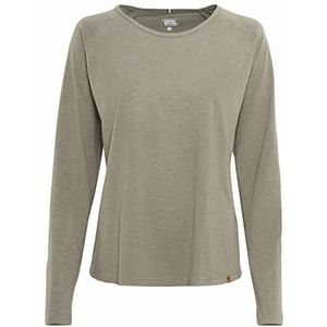 Camel Active Womenswear T-shirt voor dames, groen (Light Khaki), XS