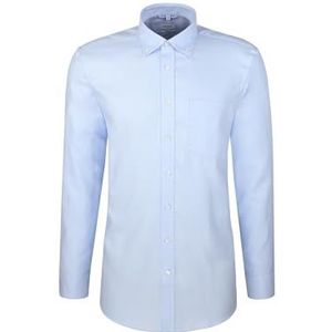 Seidensticker - Regular Fit - Overhemd - Lichtblauw - 100% Katoen