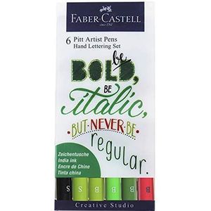 Faber-Castell - inktpen Pitt Artist Pen lettering 1 Packung Handlettering groen