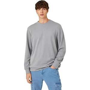 Koton Heren Basic Melange Crew Neck Pullover Sweater, grijs (024), L