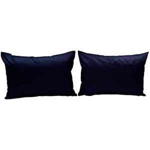 Kussensloop Kussenhoes Pillow 2 stuks uit 100% katoen collectie concept, kleur en grootte naar keuze (kussensloop set van 2-50x30cm, marineblauw)