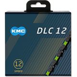 KMC Unisex's DLC 12 Ketting, Zwart/Groen, 1/2"" x 11/128