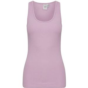 ICHI IHSUPER TO2 Jersey Top Dames Shirt Tanktop met ronde hals van katoen met stretch, Lavender Mist (163307), XL