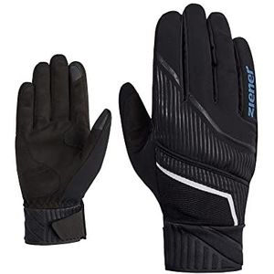Ziener ULIC TOUCH Langlauf/Nordic/Crosscountry-handschoenen voor heren, touch, overtrek-wanten, zwart.persian blue, 6