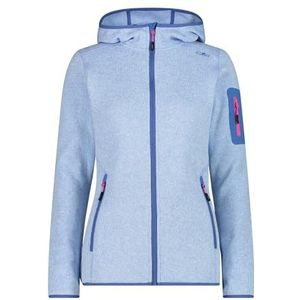 CMP - Knit-Tech damesjas met vaste capuchon, Sky-Bianco, 46
